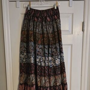 Bohemian Multicolor Maxi Skirt